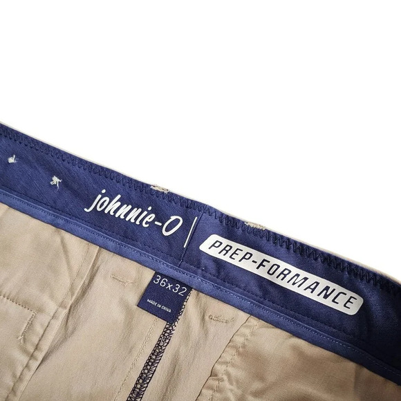 Johnnie-O Mens Prep Performance Chino Commuter Golf Size 36x32 Light Khaki - Picture 5 of 7